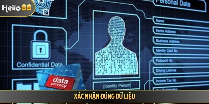 Xác nhận đúng dữ liệu